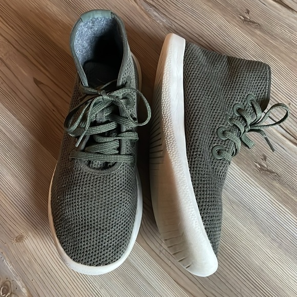Allbirds Tree Toppers Army Green Sneakers Mens Size 9 High Top Lace up Casual - Picture 5 of 8